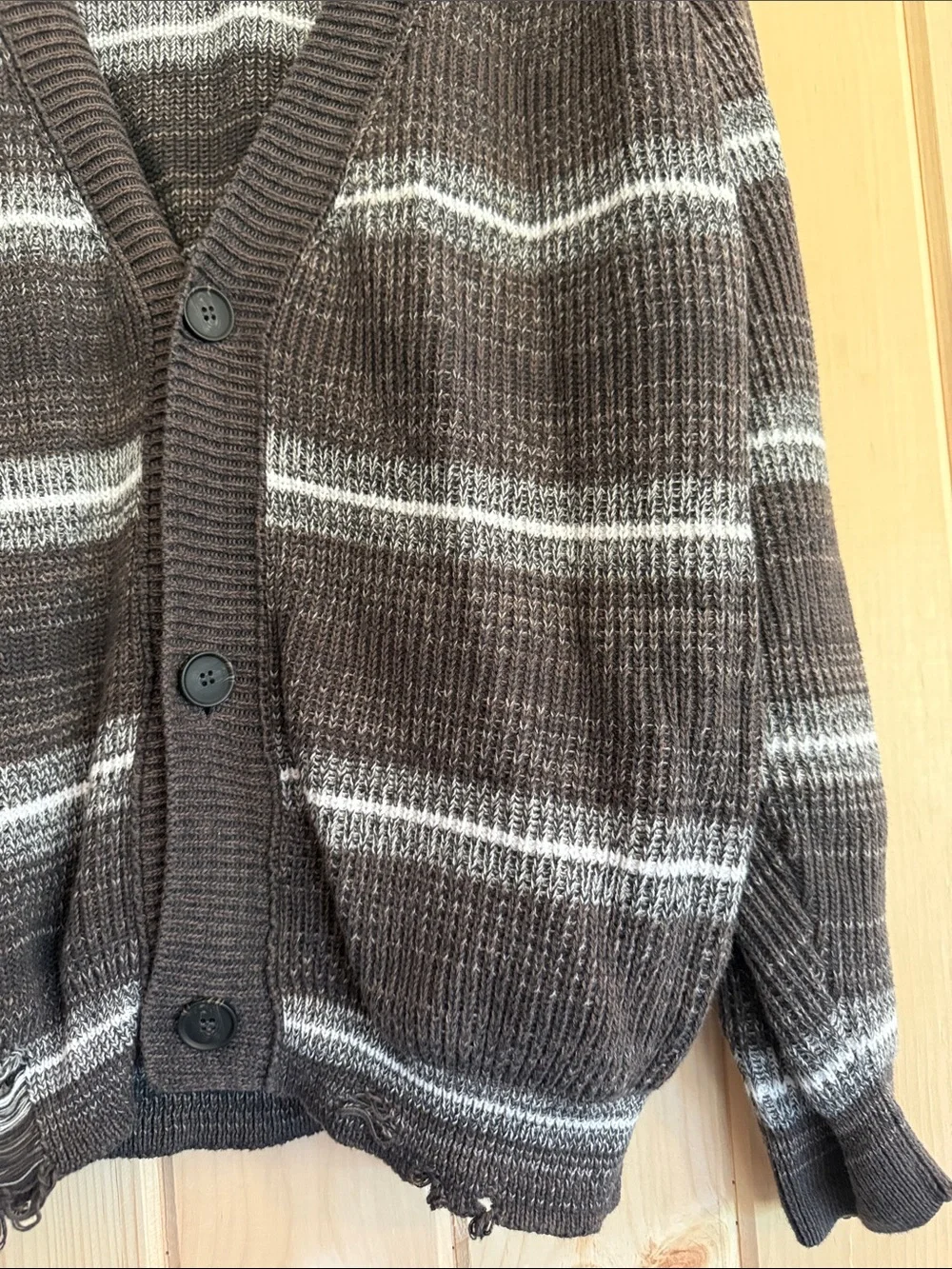Zara Distressed Striped Oversized Cardigan ✨Small/Medium✨